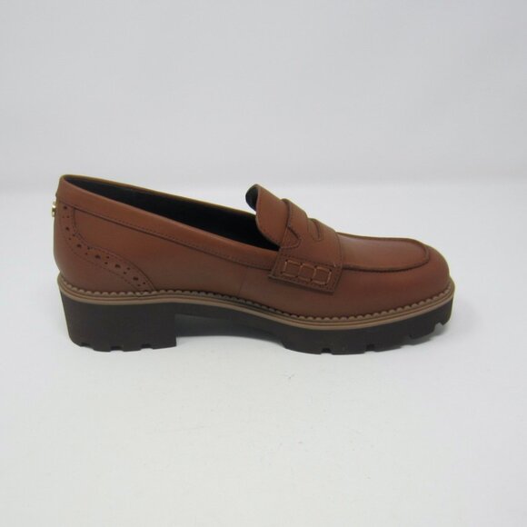 BNIB Vionic Shoes Fillmore Lug Loafer Tan Leather Size 9 - Picture 4 of 11